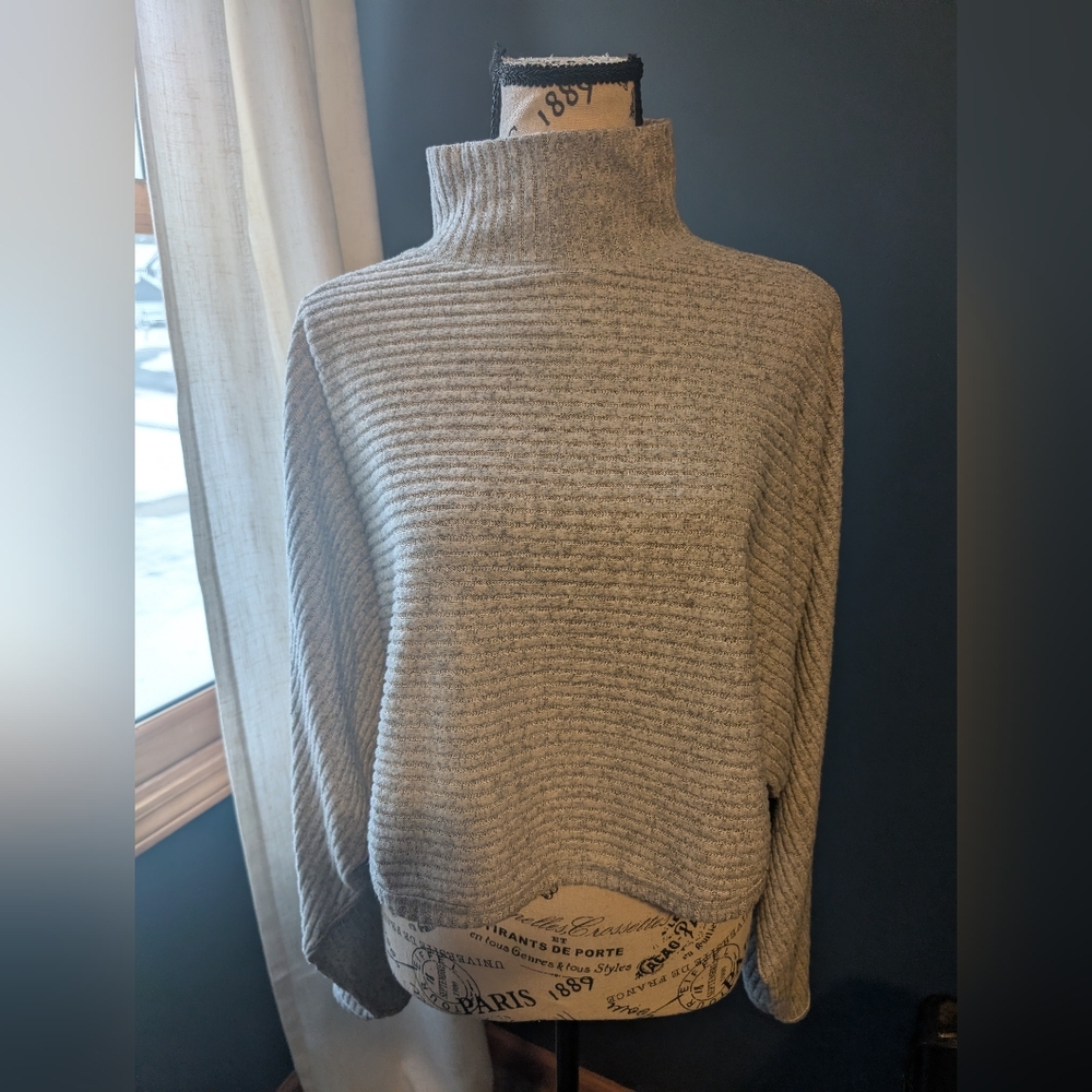 Anthropologie Pilcro Bat Wing Cropped Grey